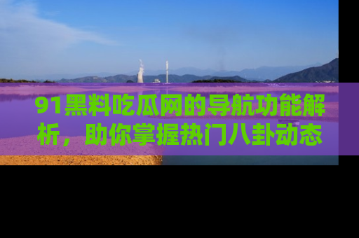 91黑料吃瓜网的导航功能解析，助你掌握热门八卦动态