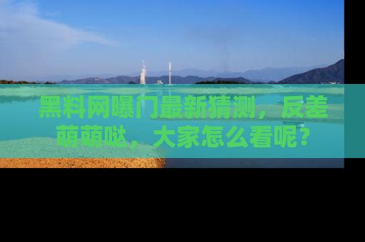 黑料网曝门最新猜测，反差萌萌哒，大家怎么看呢？